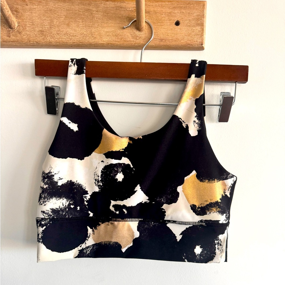 DYI black and gold sports bra